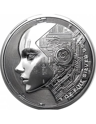 ARTIFICIAL INTELLIGENCE 1 Oz Silver Coin 10000 Francs Chad 2025