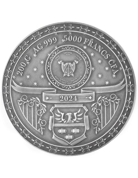ZAWISZA THE BLACK 200g Silver Coin 5000 Francs Cameroon 2024