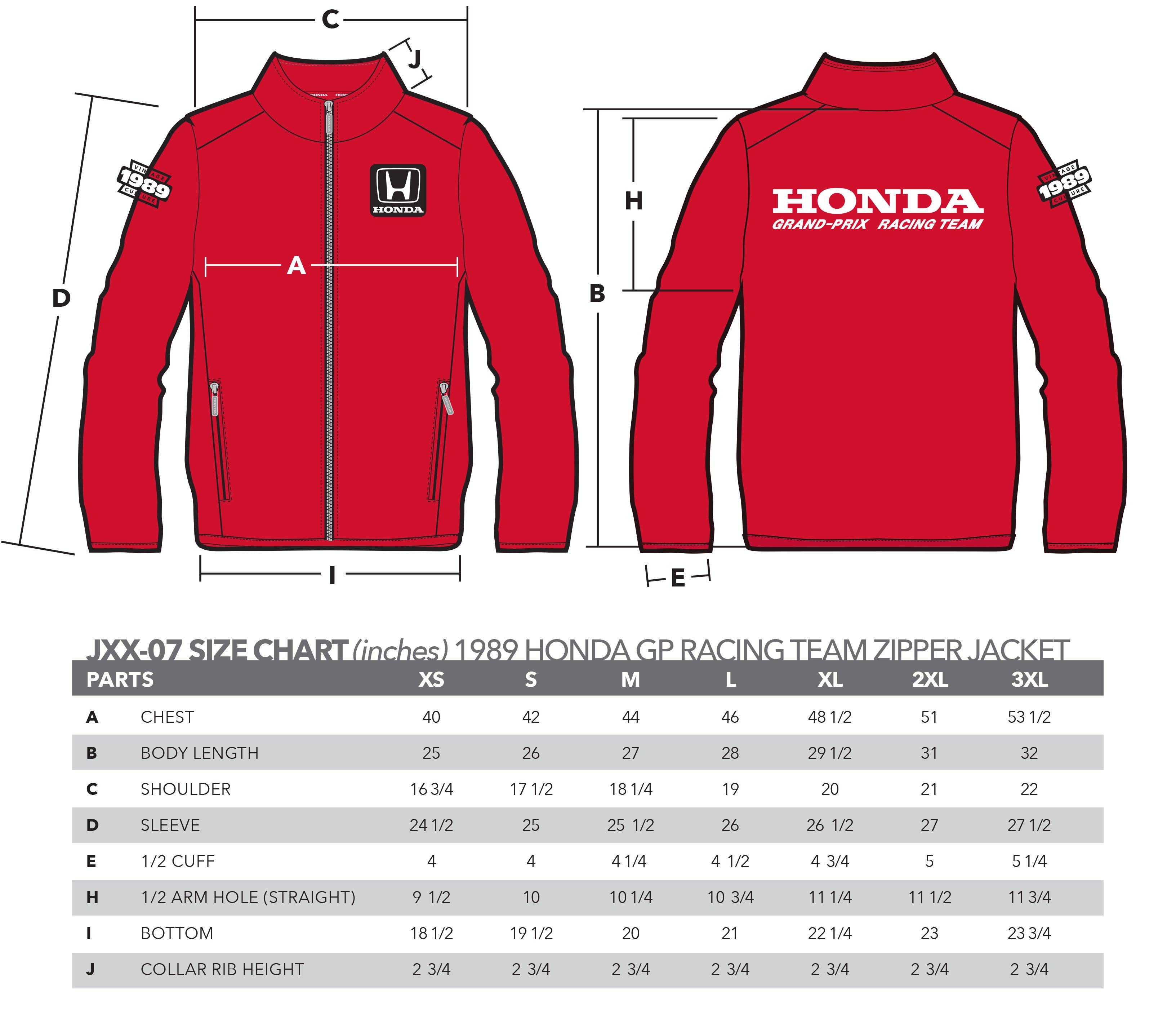 1989 Honda Grand Prix Racing Team Zipper Jacket – Vintage Culture