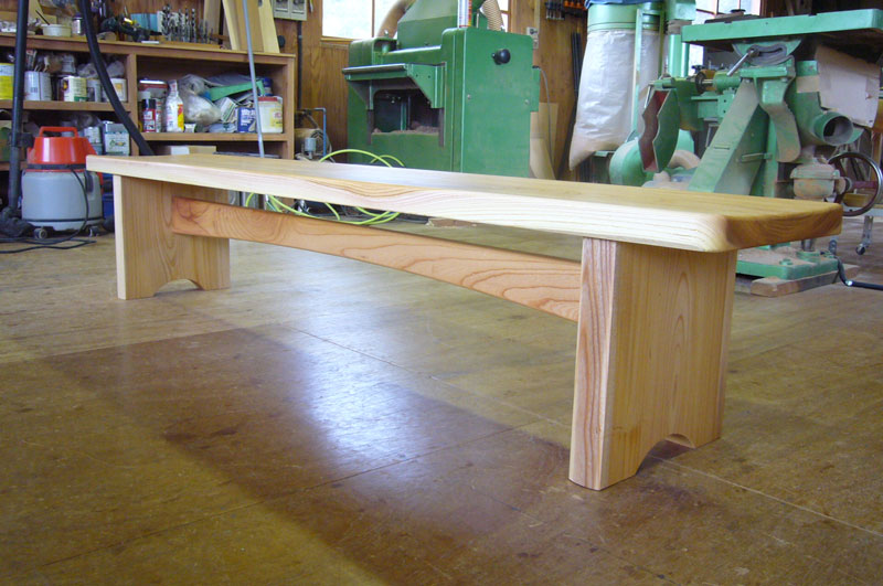 欅のベンチ79 値下げ❕テーブル 長寿のケヤキの杢目が綺麗ですよ❕脚は