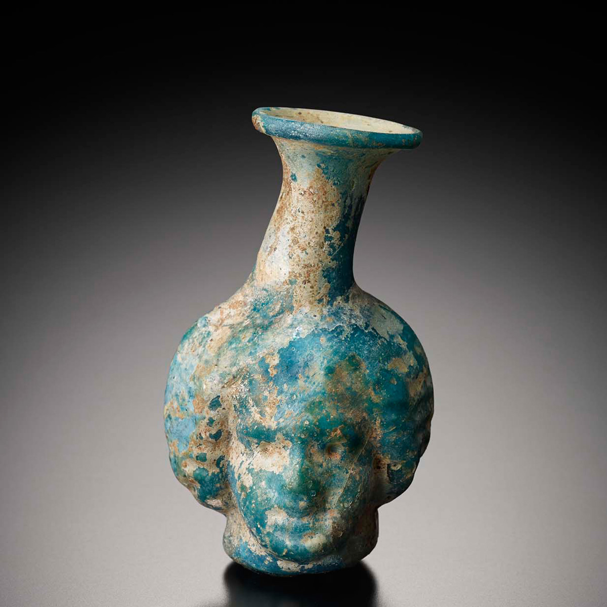 ローマングラス 古代ガラス 香油瓶 紀元1～3世紀 虹色銀化 吹きガラス