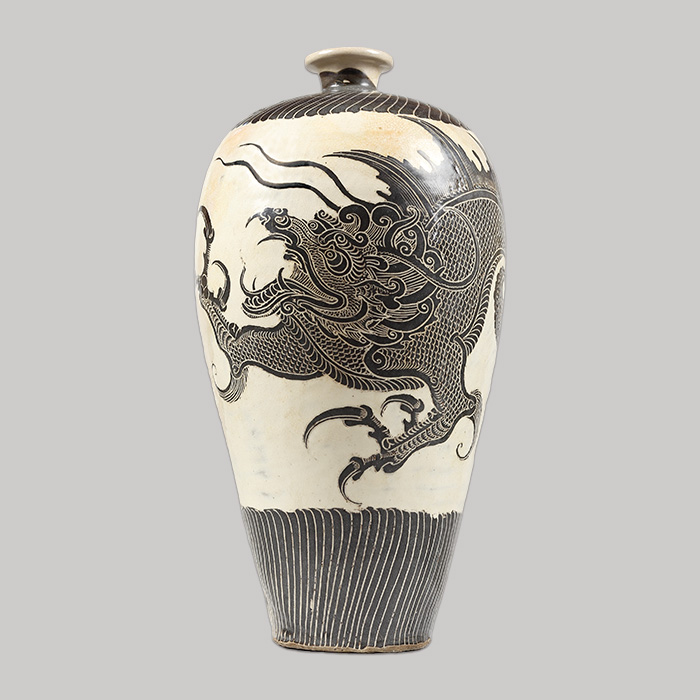 中国美術 両耳鹿頭福筒 開運 風水招財 陶磁器 装飾品 現代工芸品 美術