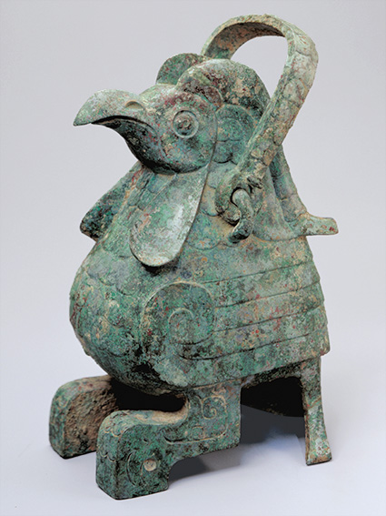 ◇鶴鳴堂◇中国・戦漢時期 青銅器 獣面紋羊形酒器