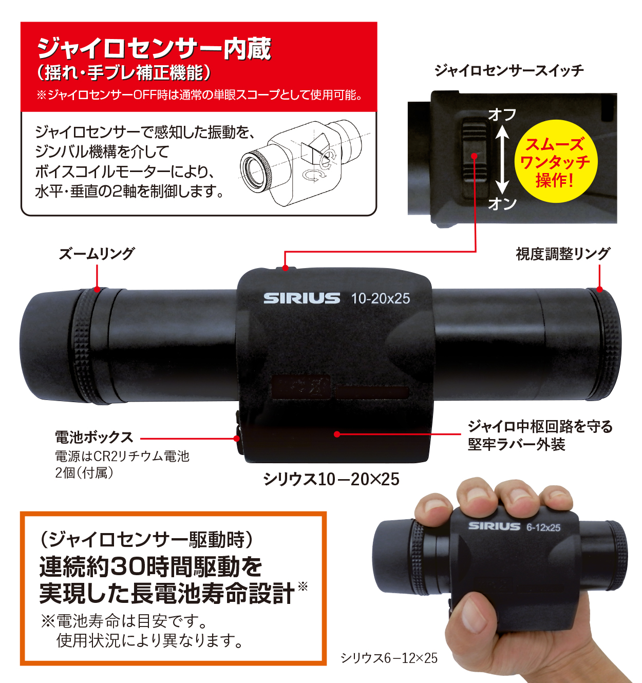 ズーム防振スコープ シリウス SIRIUS｜阪神交易