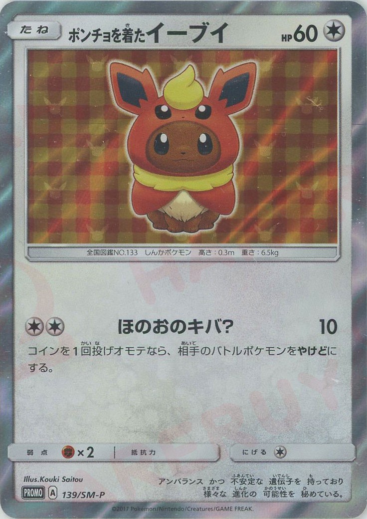 ポンチョを着たイーブイ（ブラッキー） ポンチョを着たイーブイ