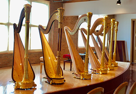 ほのぼの工房のミニハープ ほのぼの工房の複弦ハープ 小気味よく