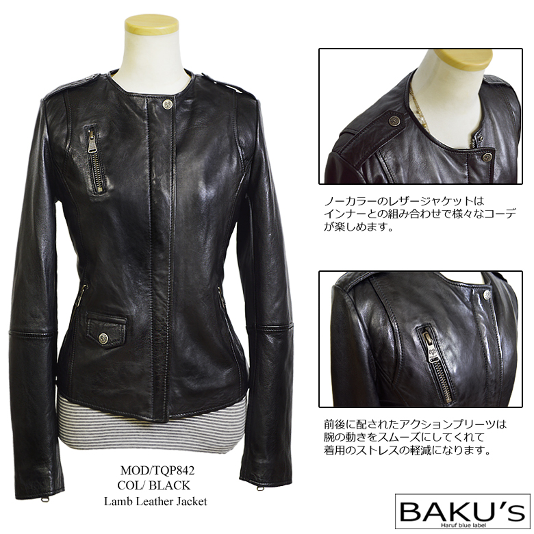 美品 L トルネードマート ノーカラー レザー シングルライダース