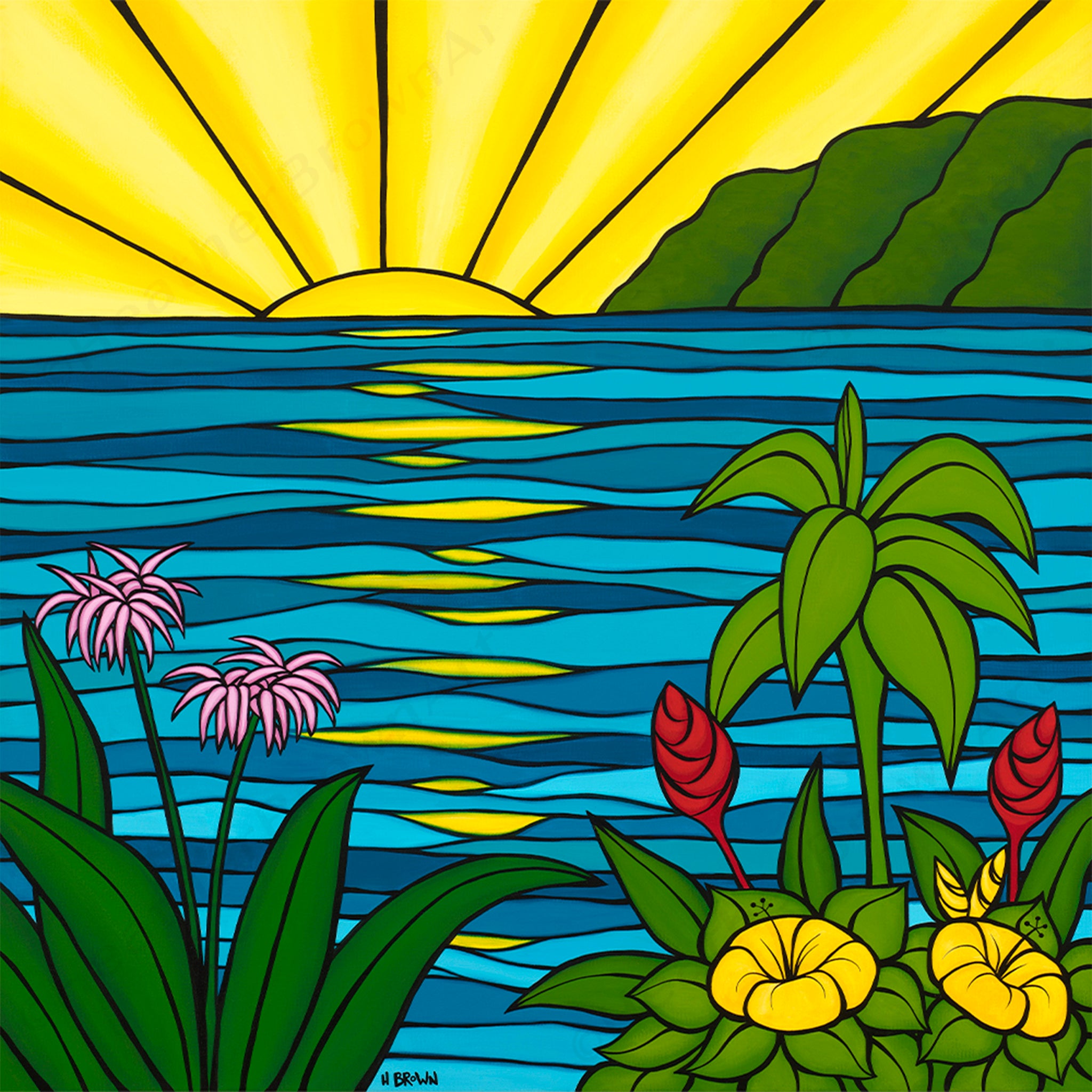 ヘザーブラウンによるキャンバスアートプリント|販売のためのハワイ風