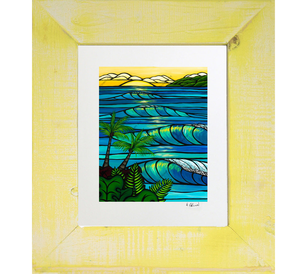 Sunset Swell - Matted Paper Print - Heather Brown Art