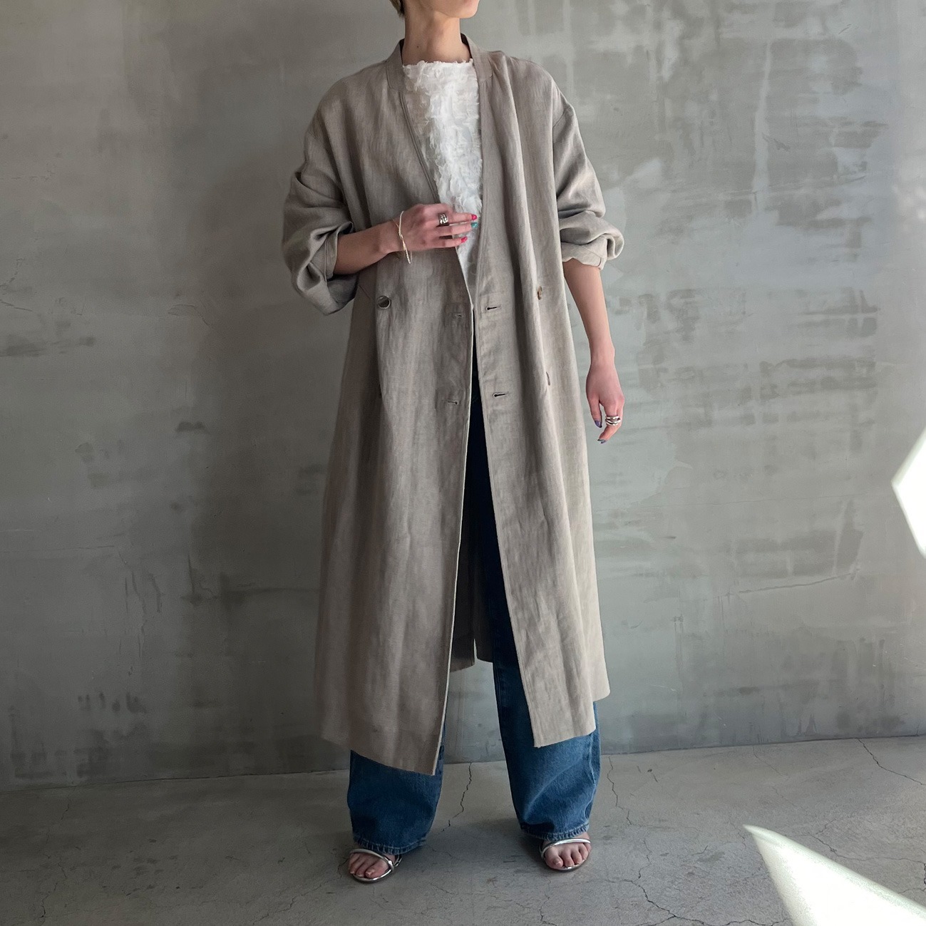DUNGAREES LINEN LONG COAT｜HELIOPOLE｜HÉLIOPÔLE（エリオポール