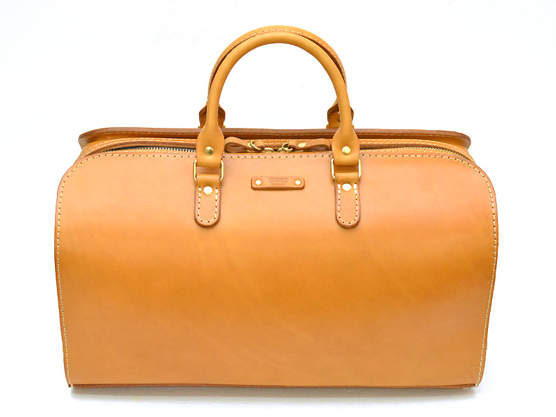 HERZファスナータイプ ボストンバッグ キャメル Sサイズ HERZ 二本手