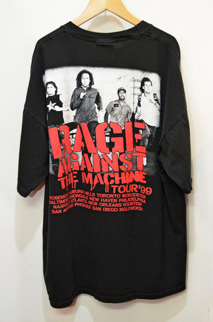 90's Rage Against The Machine TOUR Tシャツ - used&vintage box Hi-smile