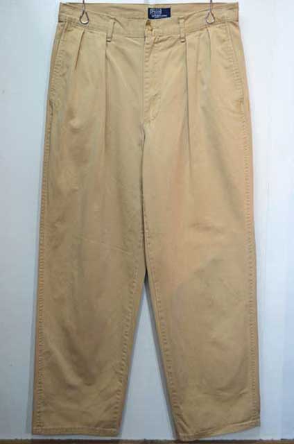 90's Polo Ralph Lauren 2タック チノトラウザー “POLO CHINO / MADE