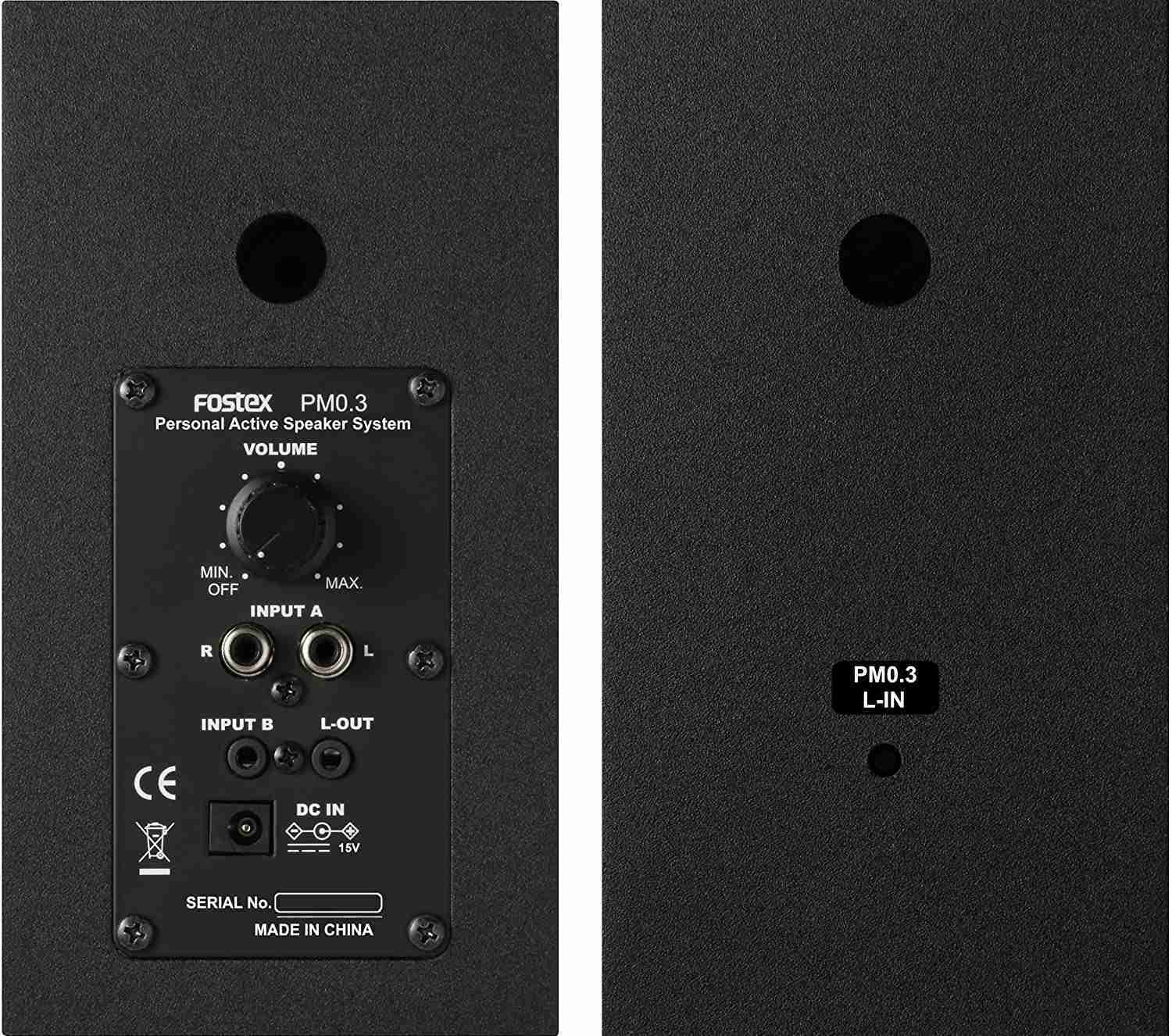 Fostex PM0.3H 2-Way Active Speaker System (Pair) Black | HIGHO MUSIC