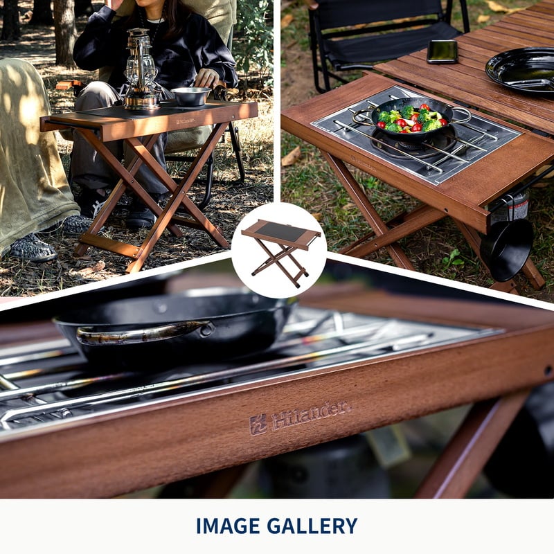 ウッドロールトップテーブル用ジョイントサイドテーブル ダーク