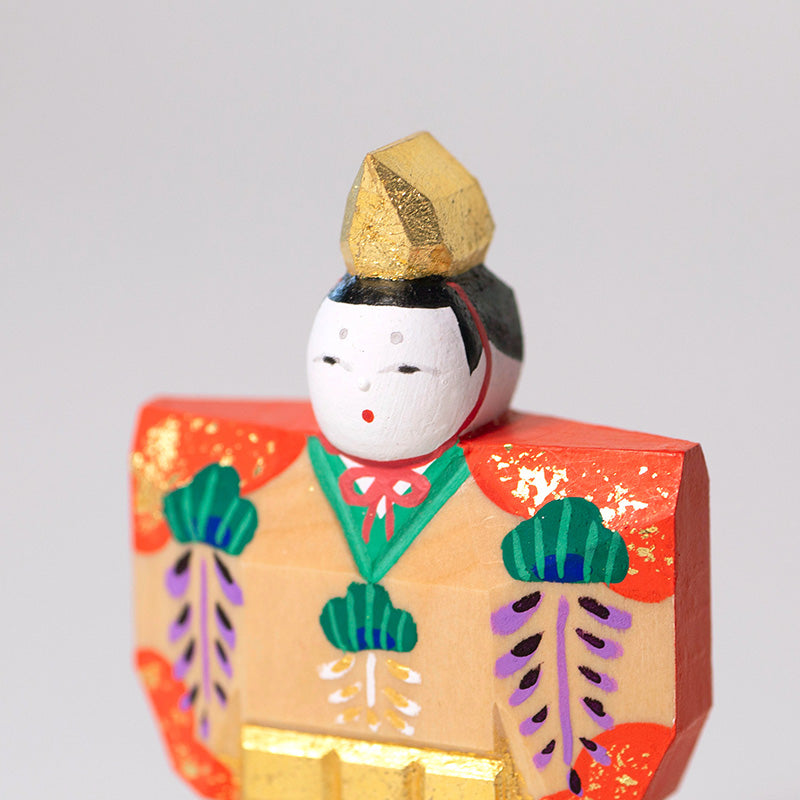 奈良一刀彫り 雛人形 川口神泉 立雛 雛祭り ひな祭り 共箱付き 伝統工芸