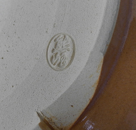 10871] 十二代 坂 高麗左衛門 皿 萩 陶彩景 日月図皿 5客セット