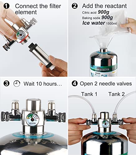 Clscea 5.5L CO2 Cylinder Generator CO2 System Kit | Hydroponic Gardens