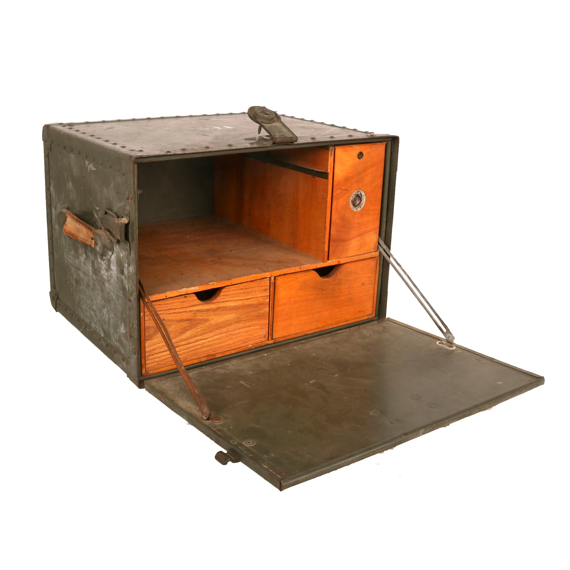 Original U.S. WWII 1942 Dated Army Officer's Folding Field Desk by