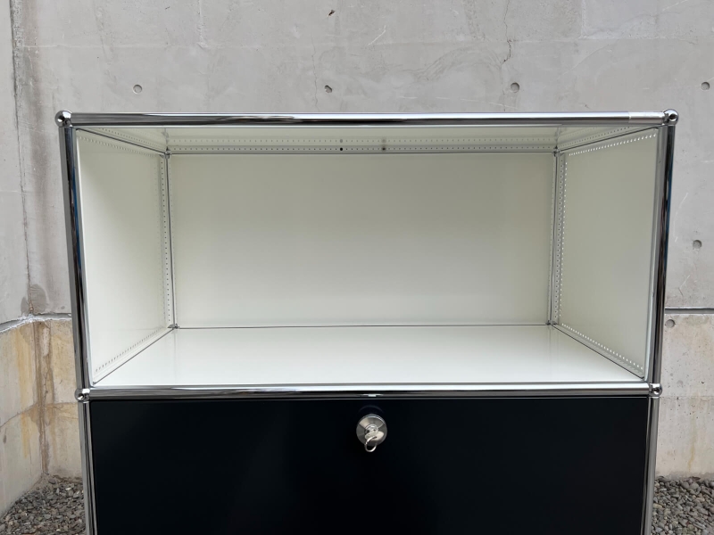 USMハラー 1列3段 グラファイトブラック USMハラー キャビネット 3段