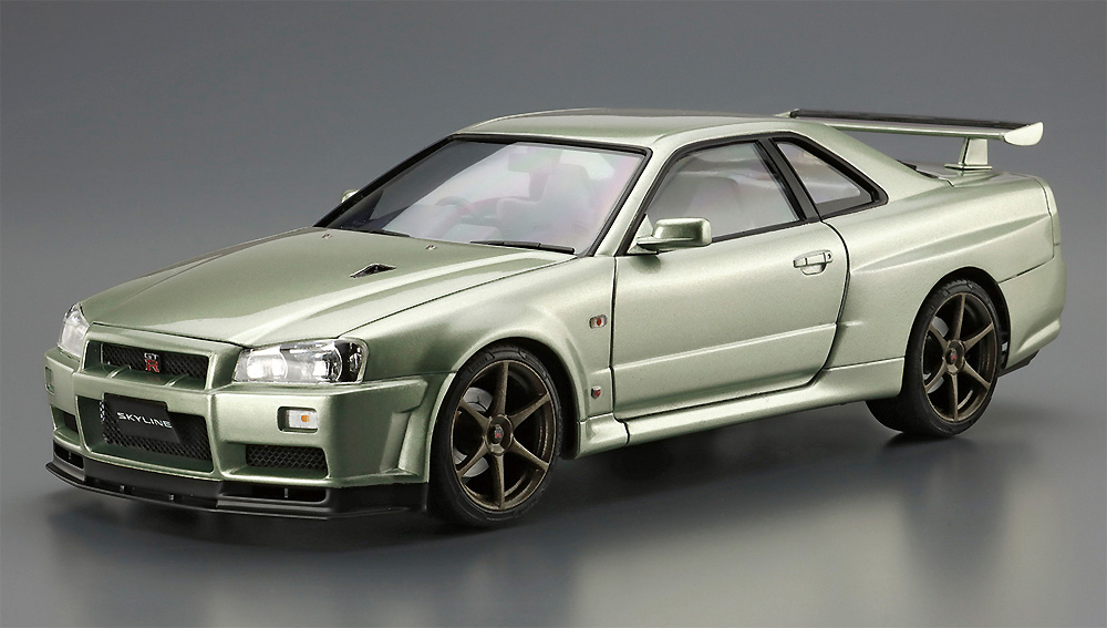アオシマ ニッサン BNR34 スカイライン GT-R V-spec2 Nur.'02 1/24 ザ