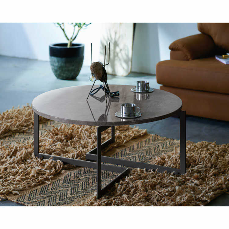 TA-2683 ハイセンスな大理石柄のセンターテーブル｜丸・円形