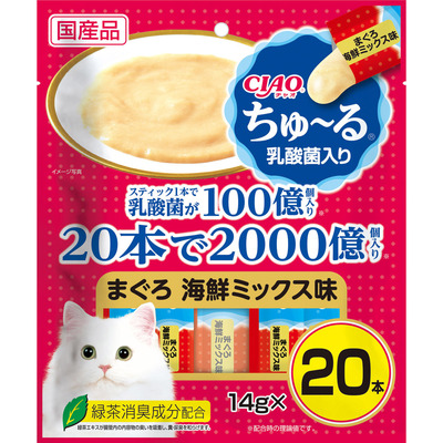 CIAO ちゅ～る 乳酸菌入り まぐろ 海鮮ミックス味 20本入り | 商品情報