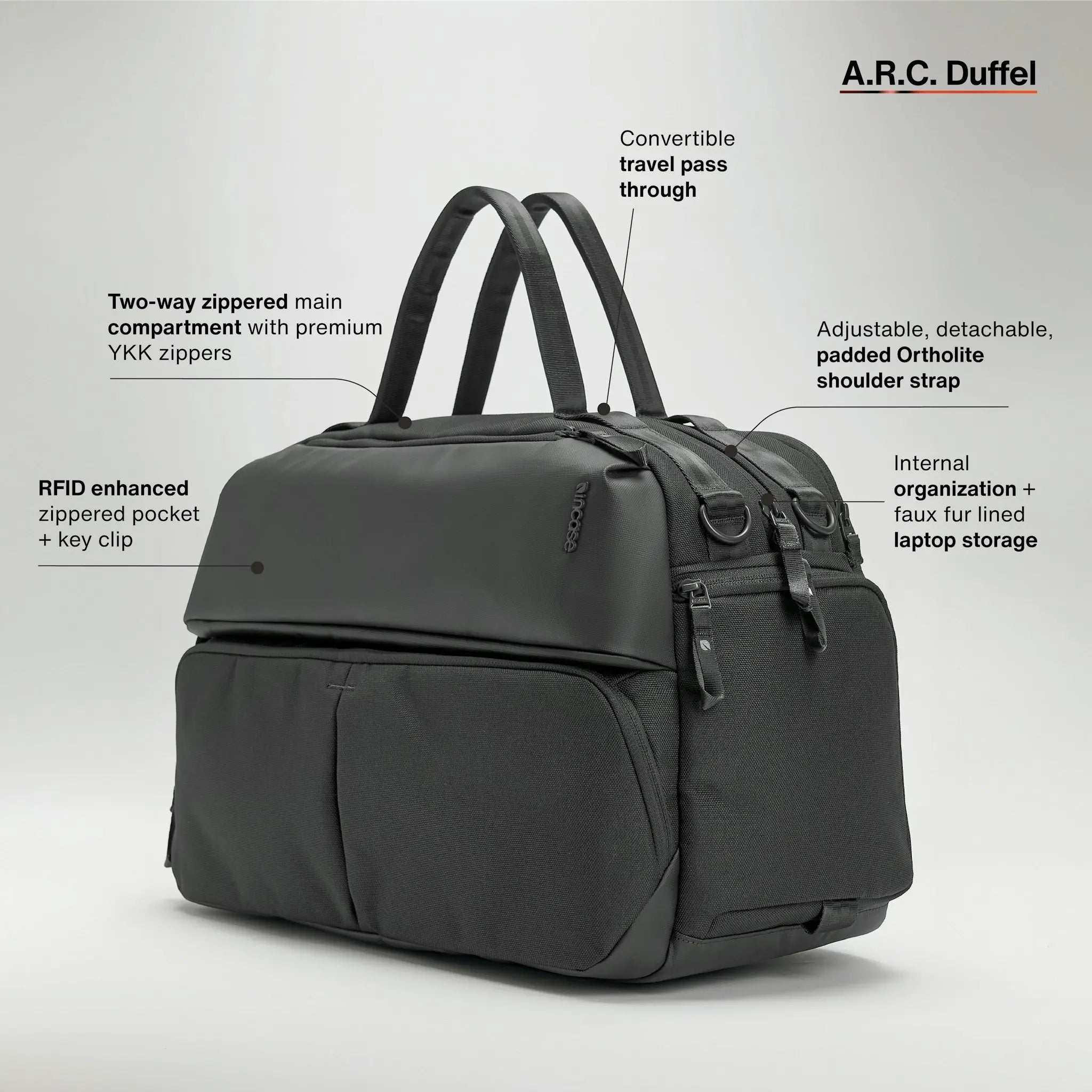 A.R.C. Duffel With ReSpun 100% Recycled Polyester - Incase.com