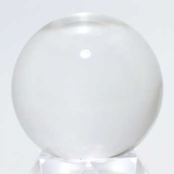 現品即納/鑑別書付[超希少・品質ランク]ブラジル産天然無垢本水晶玉/丸