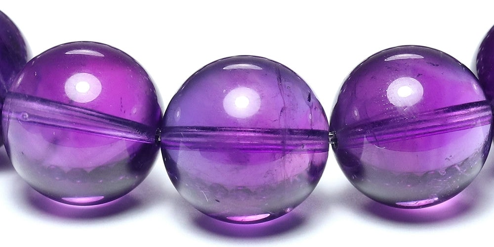 トップクォリティ]アメジストブレスレット（約13mm玉） - 埼玉県吉川市