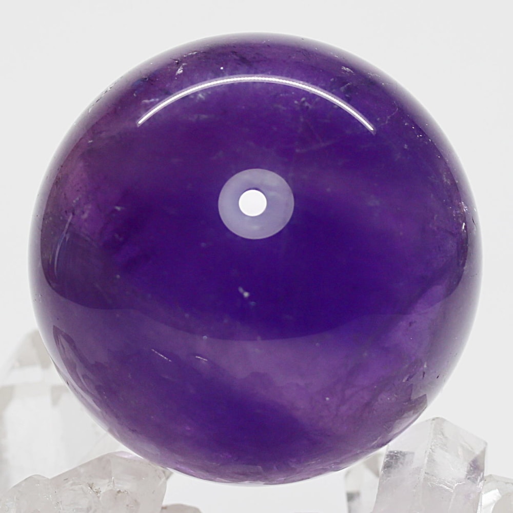 高品質]ブラジル産アメジスト丸玉/スフィア（球体直径48.8mm