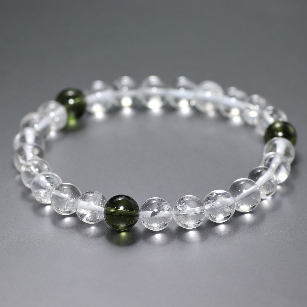 トップクォリティ]天然モルダバイト特選3粒＋ガネッシュヒマール産