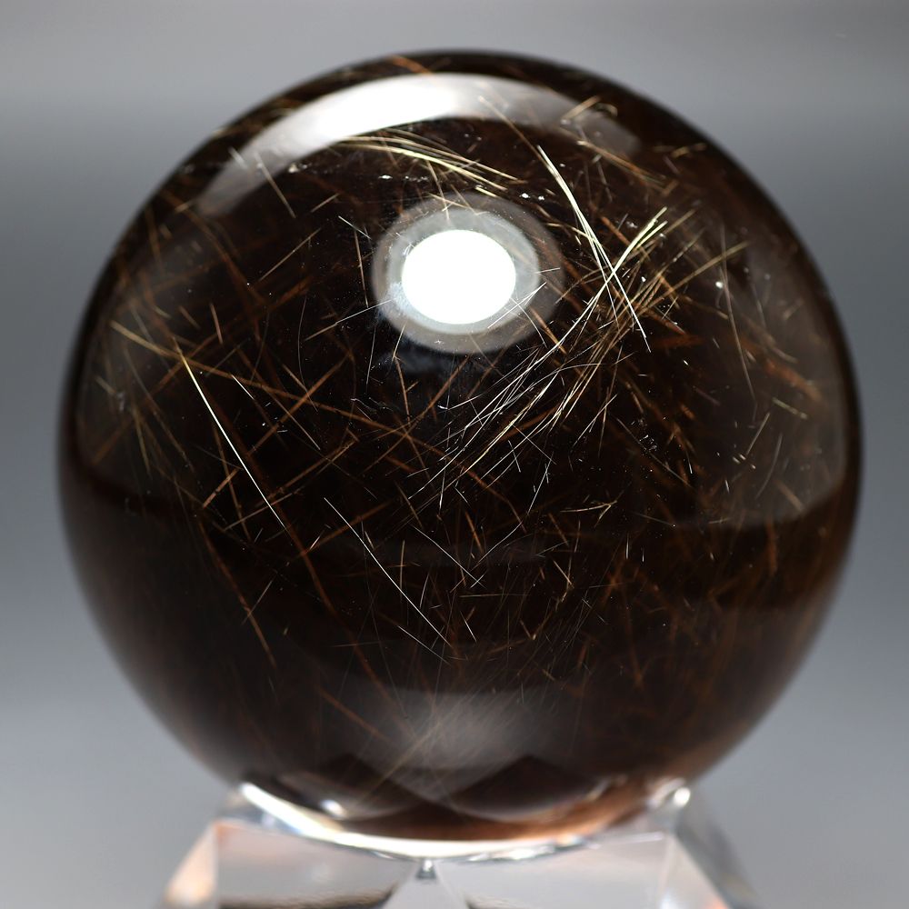 超絶綺麗✨55mm ゴールドルチルクォーツ 丸玉 スフィア 金針水晶 超絶