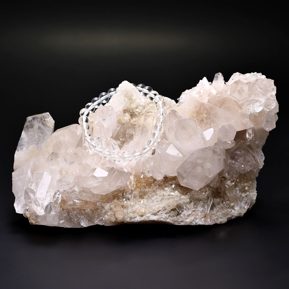 インド/ダーラ産ヒマラヤ水晶クラスター/ダーラクォーツ（原石788g