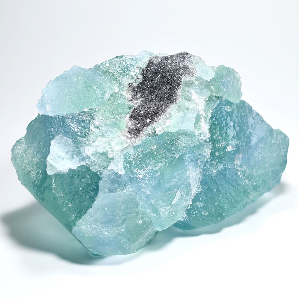 中国/福建省産グリーンフローライト結晶原石（天然蛍石/大型1.72kg