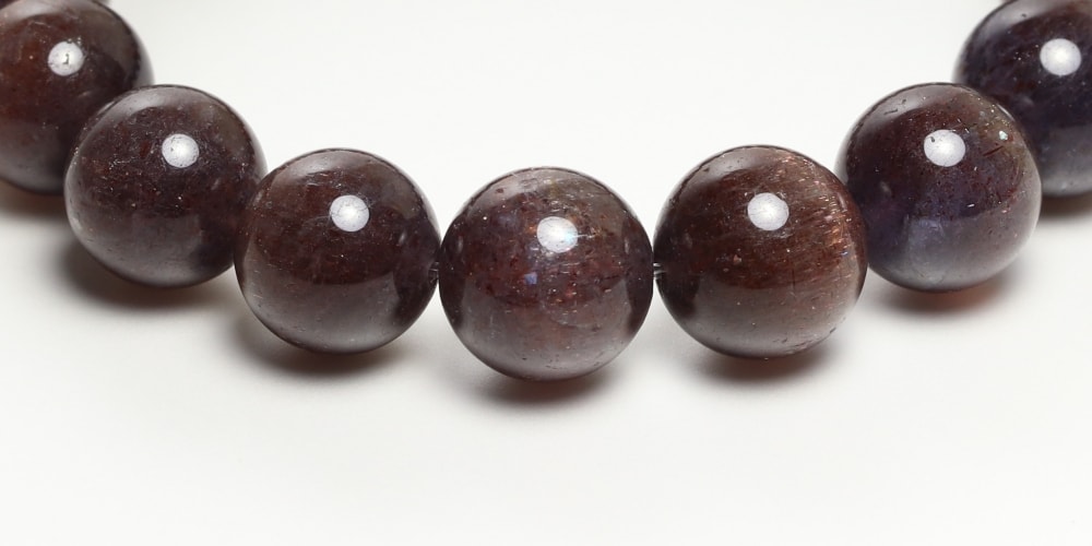 高品質++]アイオライトサンストーンブレスレット（約11.5mm玉） - 埼玉