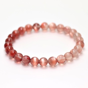 高品質++]スーパーセブンブレスレット/レッド系（約5.5mm玉・レピ