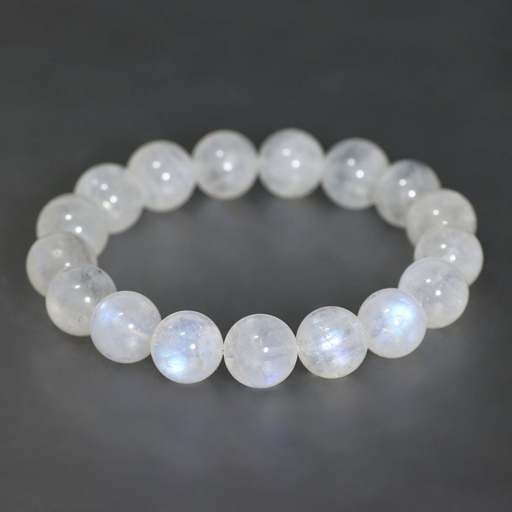 高品質+]ホワイトラブラドライトブレスレット/レインボームーン