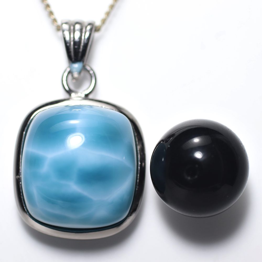 最高品質]ラリマーペンダントトップ（シルバー925） - 埼玉県吉川市の