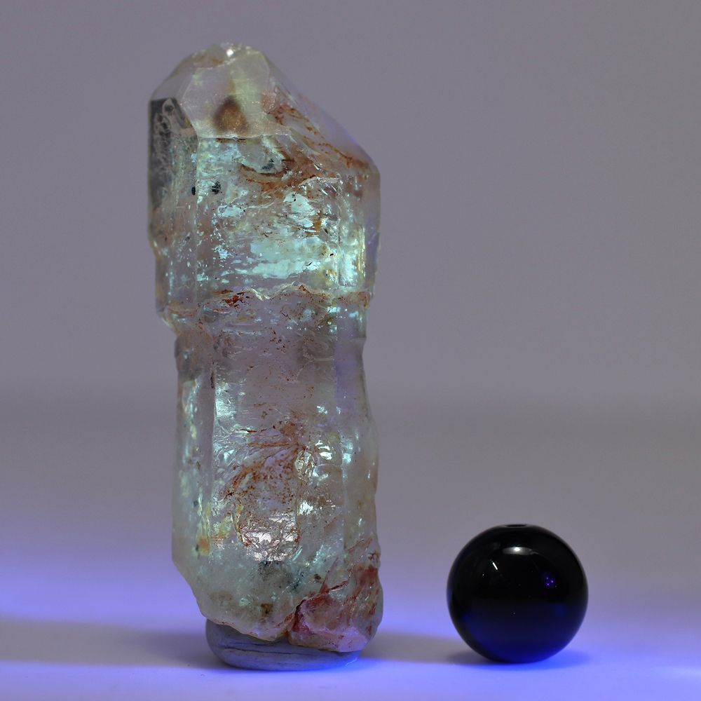 超希少☆最高品質 ブルーフローライト イン クォーツ 蛍石入り水晶