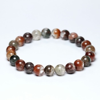 高品質]ミックスガーデンクォーツブレスレット/ガーデン水晶（約12mm玉
