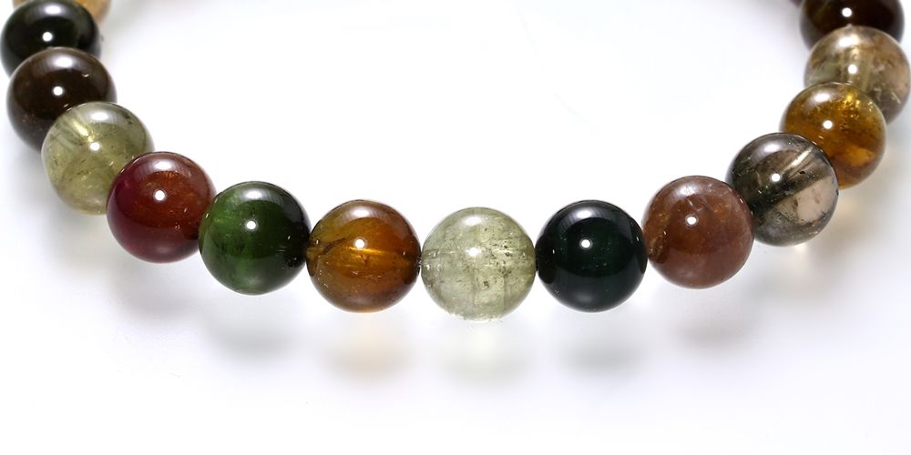 高品質]マルチカラートルマリンブレスレット（約7.5mm玉） - 埼玉県
