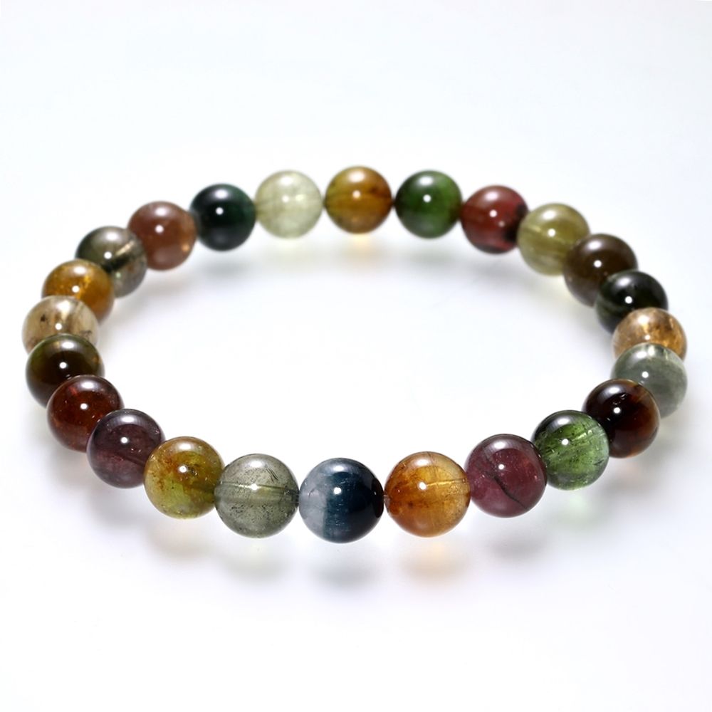 高品質]マルチカラートルマリンブレスレット（約7.5mm玉） - 埼玉県