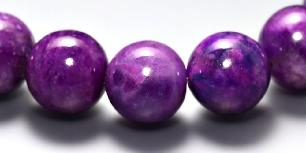 希少・トップクォリティ]パープルスギライトブレスレット（約13mm玉