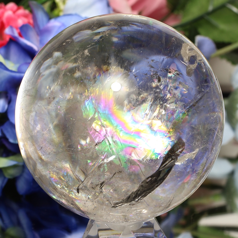 透明感抜群❣️】アイリス水晶スフィア約9.5cm 天然石