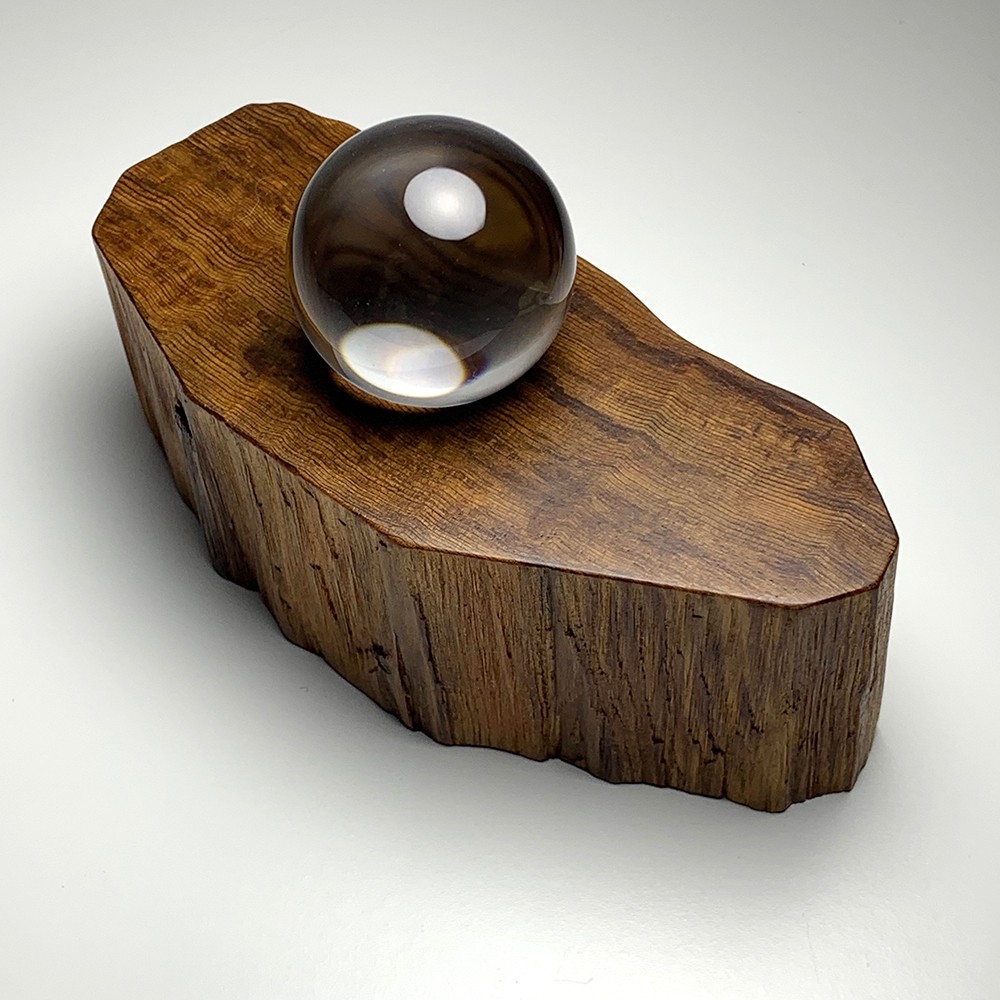 日本/屋久島産]オリジナル屋久杉台座/水晶置き台（天然石