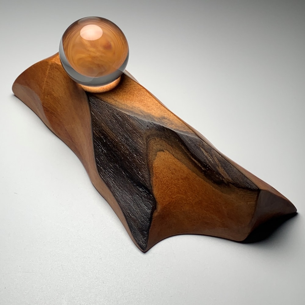 日本/屋久島産]オリジナル屋久杉台座/水晶置き台（天然石