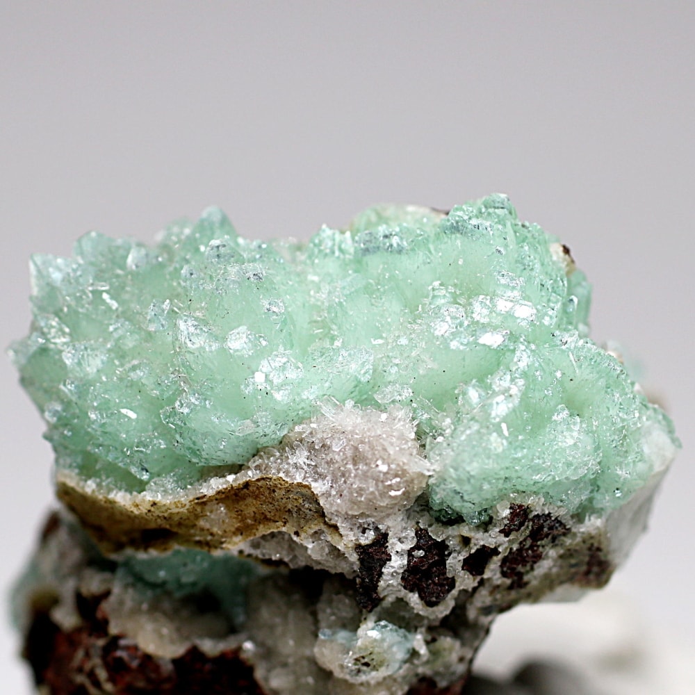 高品質]インド産グリーンアポフィライト結晶原石（フラワークラスター