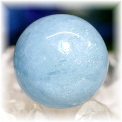高品質・ブラジル産]アクアマリン丸玉/スフィア - 埼玉県吉川市の