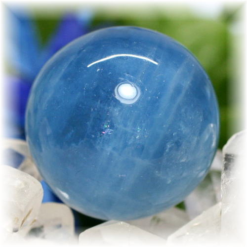 高品質・ブラジル産]アクアマリン丸玉/スフィア - 埼玉県吉川市の